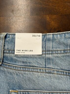 Loft-Light Wash High-Rise Wide Leg Jeans - Light Blue